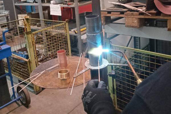 Brazing of copper pipes